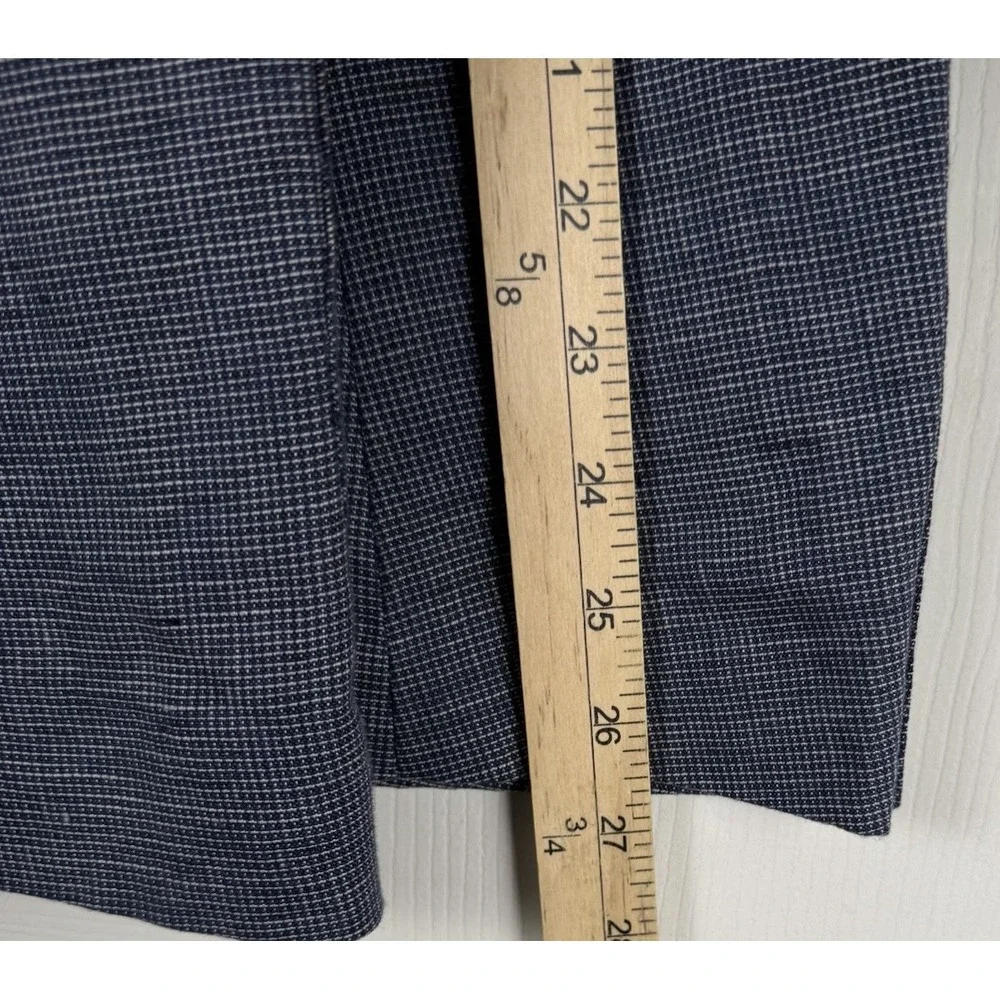 Frank and Oak Blazer Mens 44 Blue 100% Linen Laurier Fit Unstructured Sport Coat